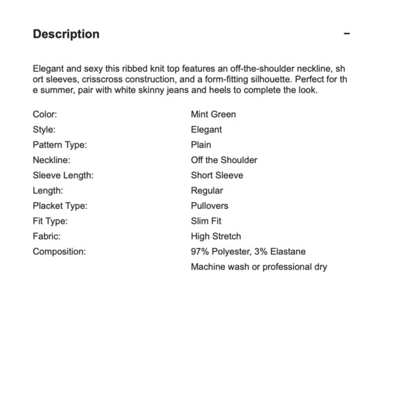 SHEIN Ribbed Off-the-Shoulder Crisscross Top - Picture 6 of 7